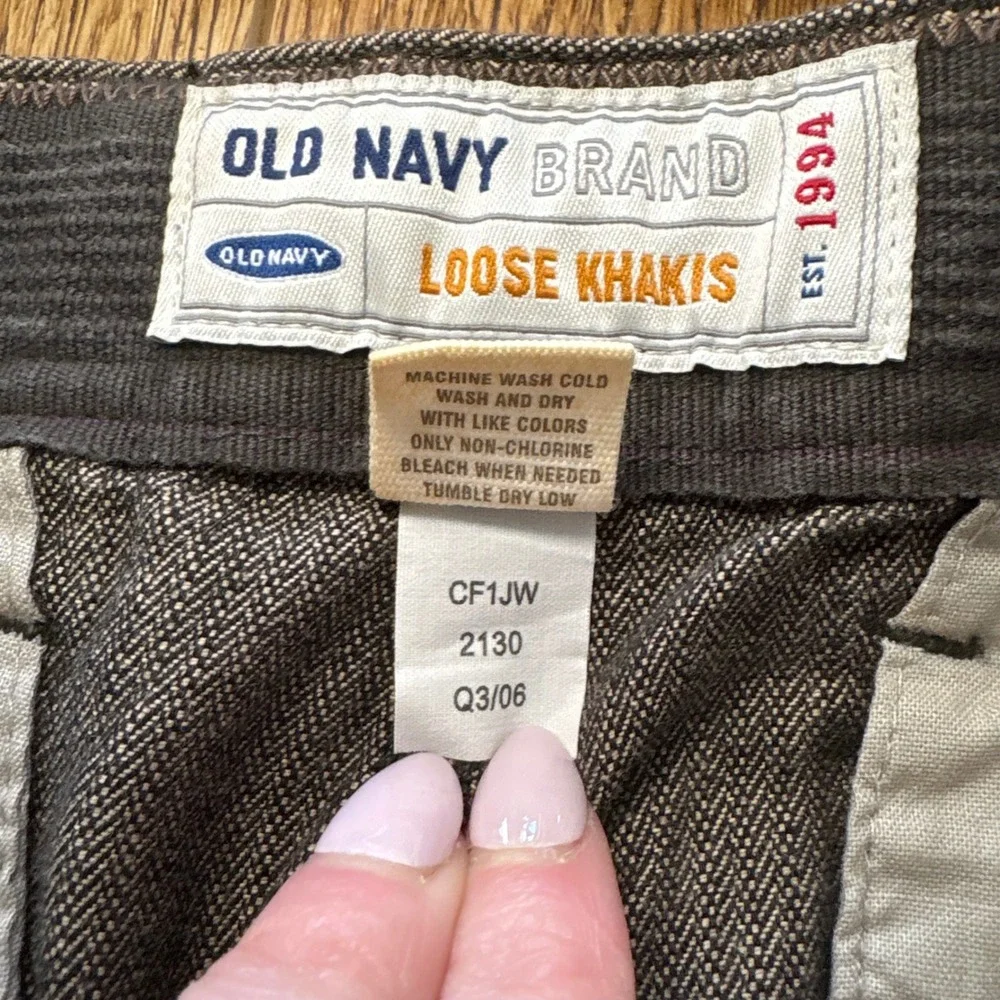 Deadstock y2k Old‎ Navy Loose Fit Pants Mens 36x30 Brown Baggy Streetwear 2006